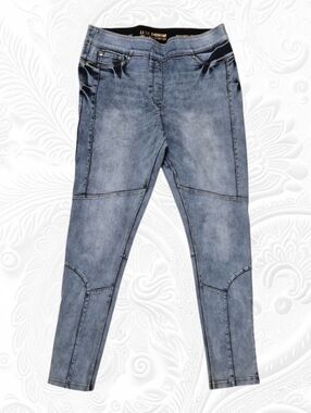 Luxe Denim Pull-On Jeggings - Light Wash Skinny Jeggings,Sz L 14-16